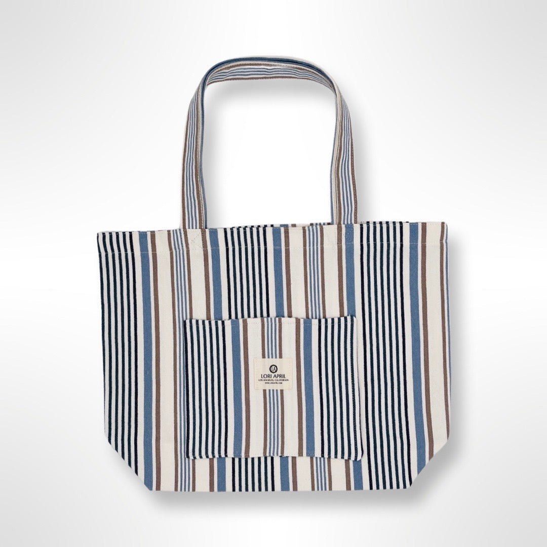 Barefoot Stripes Tote Bag | Lori April 