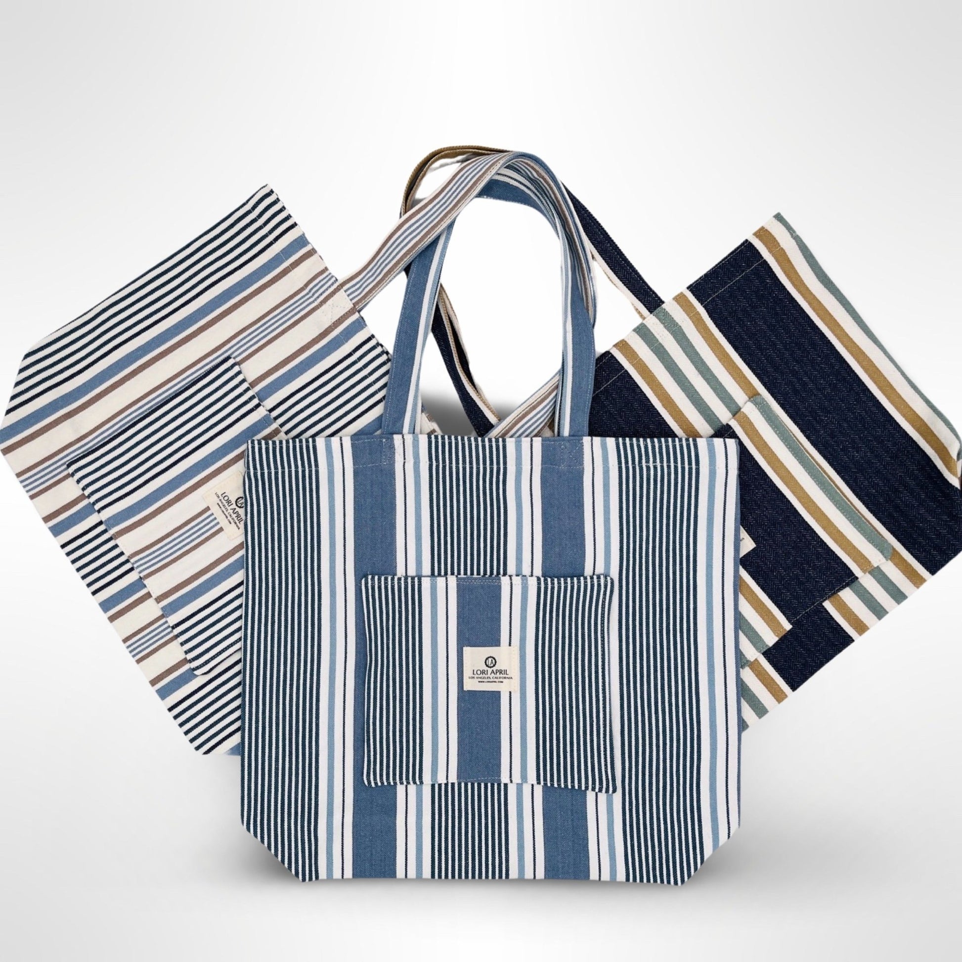 Barefoot Stripes Tote Bag | Lori April 