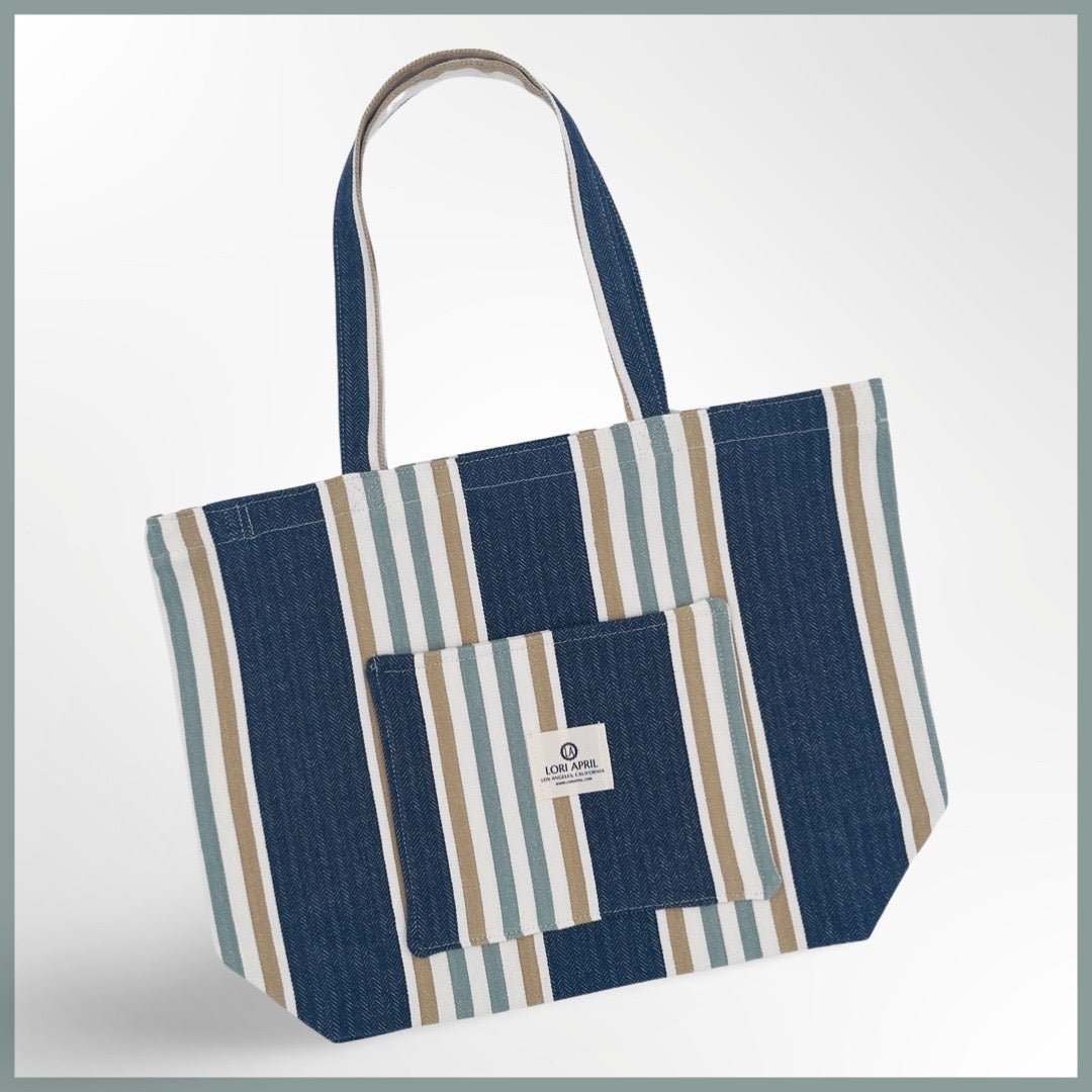 Barefoot Stripes Tote Bag | Lori April 