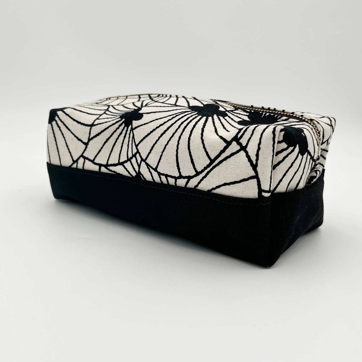 Desert Oasis Cotton and Linen Toiletries Bag - Black | Lori April 