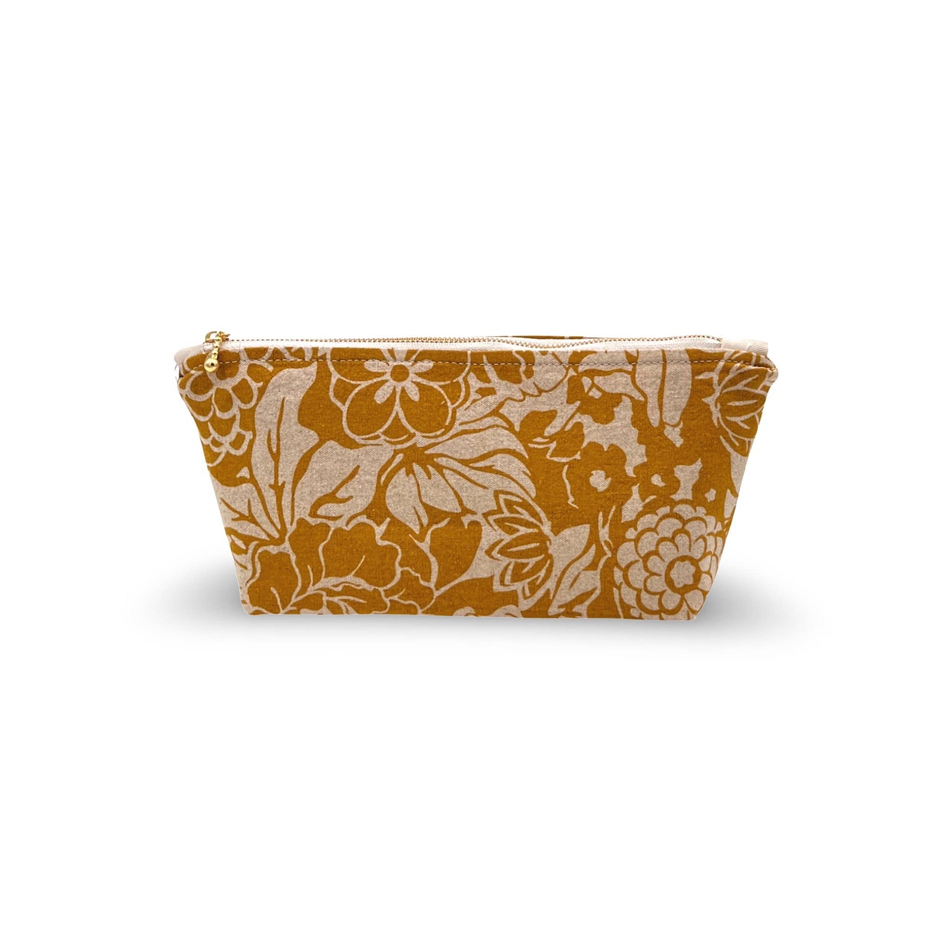 Soleil Blossom Accessories Pouch by Lori April, where Japanese elegance meets Californian warmth in sustainable fashion.